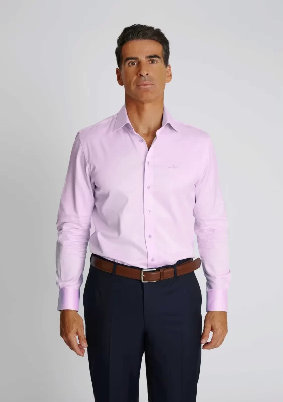 Camisa de vestir rosa para traje (Albini)