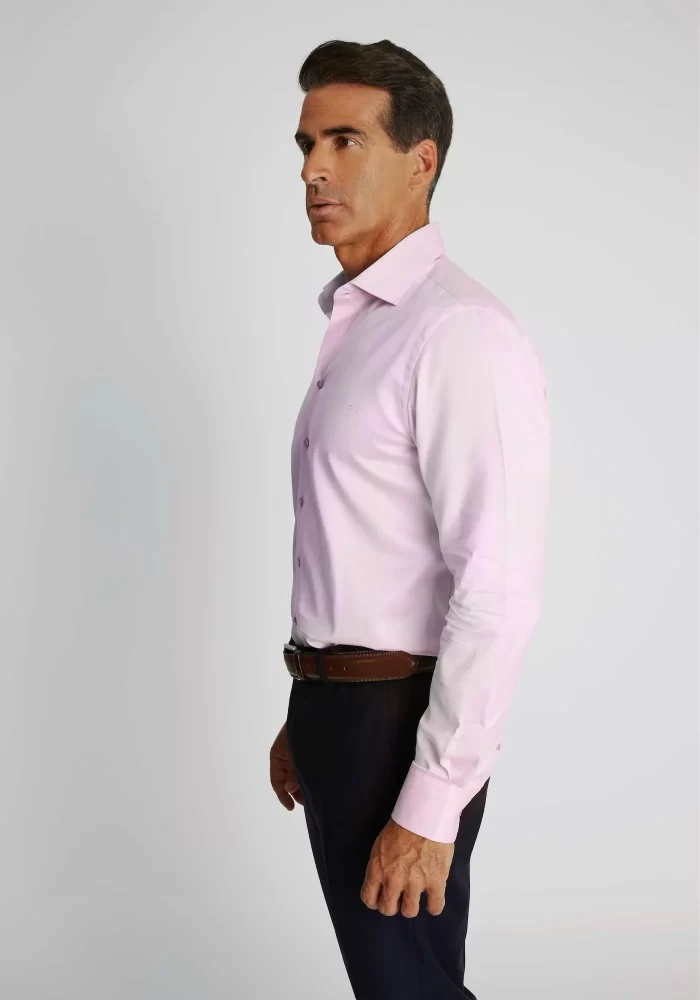 Camisa de vestir rosa para traje (Albini)