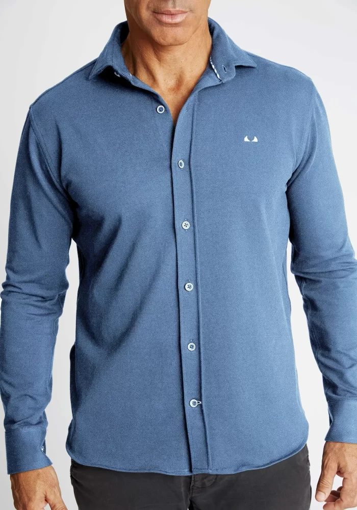 Camisa vaquera casual cuello botones