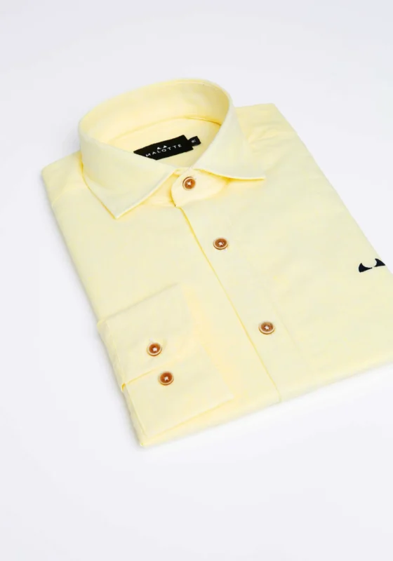 Camisa lino amarillo