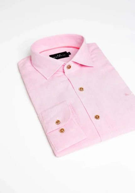 Camisa lino rosa