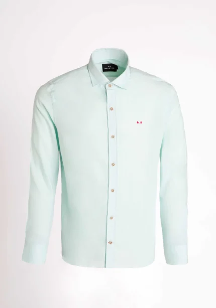 Camisa lino verde ácido