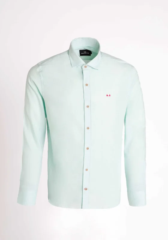 Camisa lino verde ácido