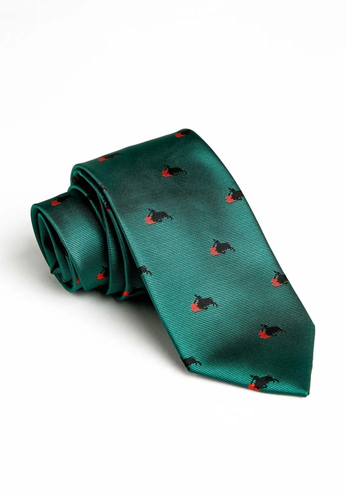 Corbata roja estampado toreo - Imagen 1
